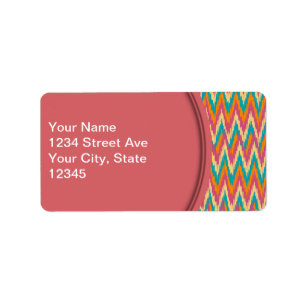 iKat Zigzag Design Spice Colors Etiket