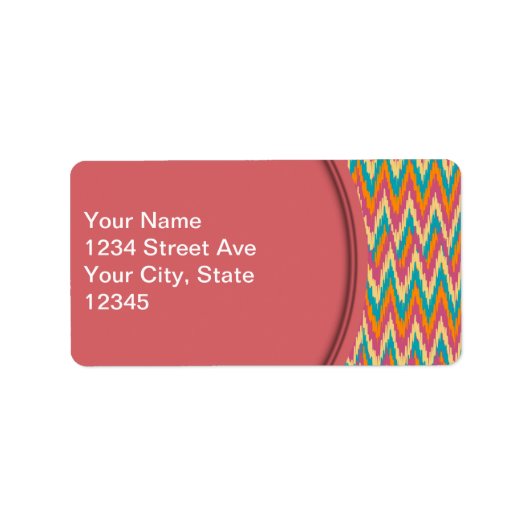 iKat Zigzag Design Spice Colors Etiket (Voorkant)