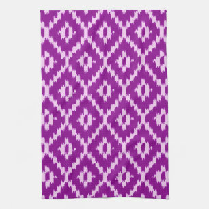 Ikatpatroon - Amethyst paars en orchidee Theedoek