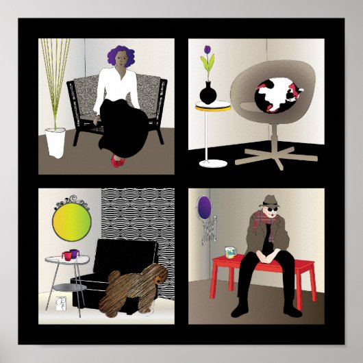 Ikea Interiors Poster - Zwarte grens (Voorkant)