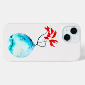 Ikebana aquarel blauwe vaas Case-Mate iPhone case (Achterkant (horizontaal))