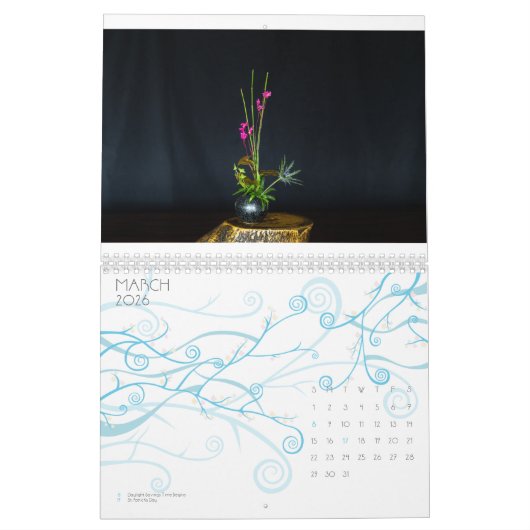 Ikebana Calendar Kalender (Mar 2026)