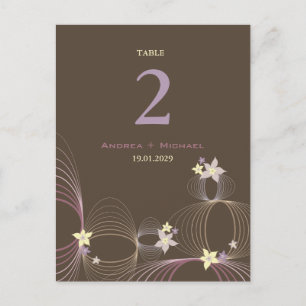 Ikebana Frangipani Paarse tropische bloemen bruilo Briefkaart