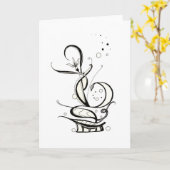 Ikebana Kaart (Gele Bloem)