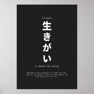 ikigai japaneses inspirerend quote poster
