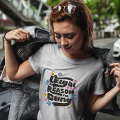 Ikigai Lettering en bloemen T-shirt