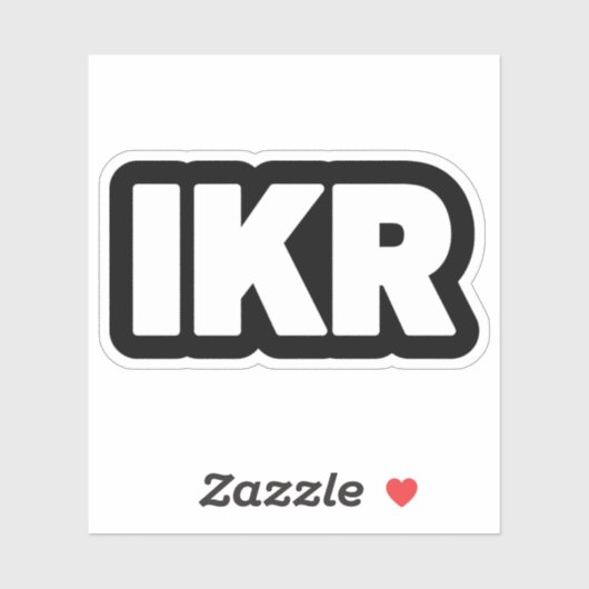 IKR | Sticker à balayage de texte (Feuille)