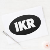 IKR | Sticker ovale à balayage de texte (Enveloppe)