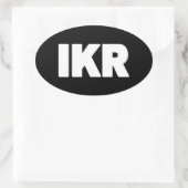 IKR | Sticker ovale à balayage de texte (Sac)