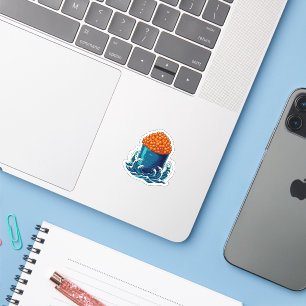 Ikura Gunkan Maki Sushi Japanse Oceaan Golf Art Sticker
