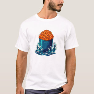 Ikura Gunkan Maki Sushi Japanse Oceaangolf Kunst T-shirt