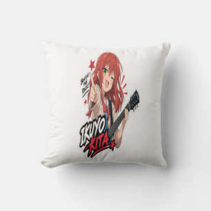 : Ikuyo Kita Anime Gitaar Sticker Rock Muziek Kussen