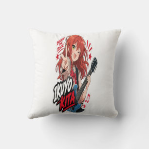 : Ikuyo Kita Anime Gitaar Sticker Rock Muziek Kussen