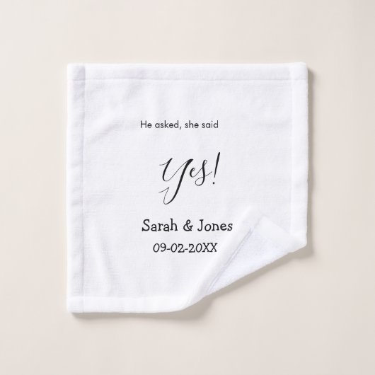 Il a demandé elle a dit oui engagement simple mini (Gant de toilette)