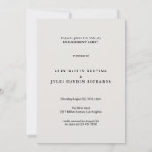 Il A Dit Oui Word Texte Invitation Du Parti De L'E (Dos)