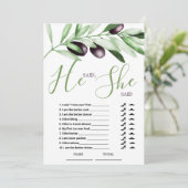 Il a dit qu'elle dit Olive Branches carte de Fête  (Debout devant)