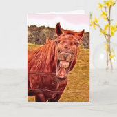 Il a eu 50 ans ! ! Horse Bonne Carte d'Anniversair (Fleur jaune)