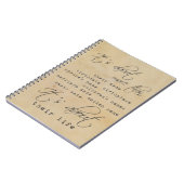 Il a lieu au sujet de leur vie - carnet (Côté gauche)