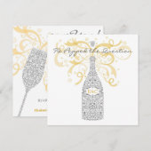 Il a posé la question Invitation Champagne (Devant / Derrière)