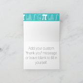 Il ajoute dans le carte de remerciements de (Intérieur)