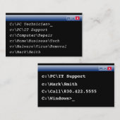 IL des cartes de visite a personnalisé le (Devant / Derrière)