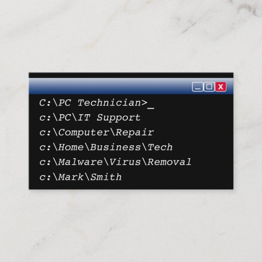 IL des cartes de visite a personnalisé le (Devant)