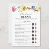 Il Dit Qu'Elle A Dit : | Carte de jeu de Fête des  (Devant)