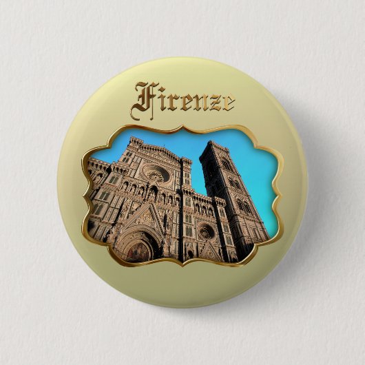Il Duomo di Firenze Ronde Button 5,7 Cm (Voorkant)