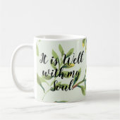 Il est bien avec ma tasse de citation de feuille (Gauche)