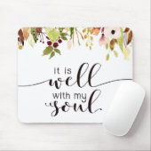 Il est bien avec mon tapis de souris floral d'âme (Avec souris)