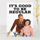 IL EST BON D'ÊTRE RÉGULIER - drôle POOP CARTE D'AN (Fleur jaune)