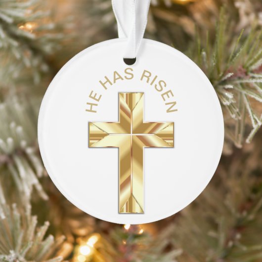 Il Est Devenu Religieux Croix D'Or Noël (Arbre)