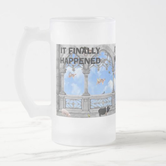 Il Est Finalement Arrivé Flying Pigs Mug (Gauche)
