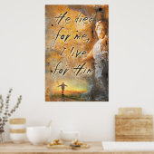 IL EST MORT POUR MOI - Affiche religieuse Jésus-Ch (Cuisine)