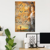IL EST MORT POUR MOI - Affiche religieuse Jésus-Ch (Bureau à domicile)