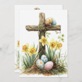 Il Est Ressuscité Carte De Voeux Régilious, Jour D (Devant / Derrière)