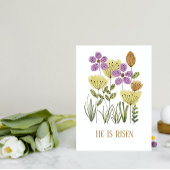 Il Est Ressuscité Carte Florale Pâques