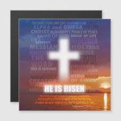 Il est Ressuscité Carte Magnétique (Devant / Derrière)