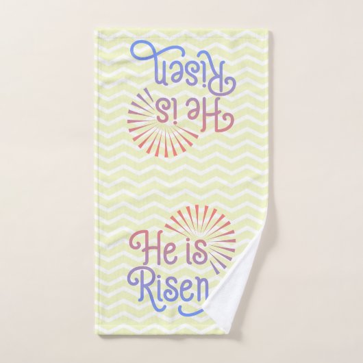 Il est ressuscité Christian Easter Retro (Serviette à main)