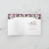 Il est ressuscité | Croix avec la carte de Pâques  (Intérieur)