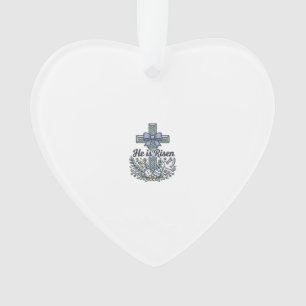 Il Est Ressuscité Croix De Pâques Vintage Vecteur