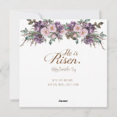 Il est ressuscité Croix florale avec la carte de P (Dos)