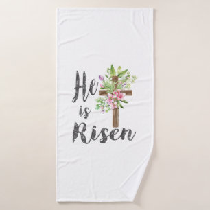 Il est Ressuscité Croix Florale Vintage Joyeuses P