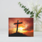 Il est ressuscité, croix religieuses Carte postale (Debout devant)