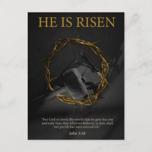 Il est ressuscité Crown of Thorns Holiday Carte po