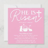 Il est ressuscité Invitation de célébration de Pâq (Devant)