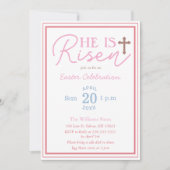 Il est ressuscité | Invitation de Pâques couleurs (Devant)
