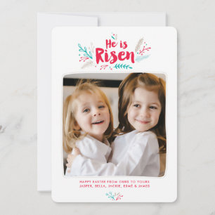 Il est ressuscité Pâques 4 Photo Carte Plat