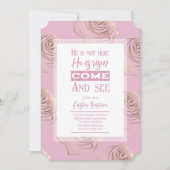 Il Est Ressuscité Pink Paster Invitation Card (Devant)
