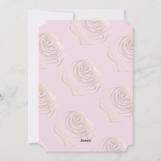 Il Est Ressuscité Pink Paster Invitation Card (Dos)